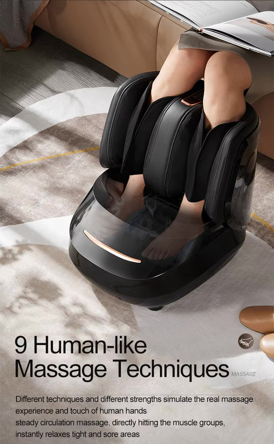 YUNEXA Air Pressure Electric Foot Massager – Full Wrap Massage with Heat, Rolling, and Vibration Therapy
