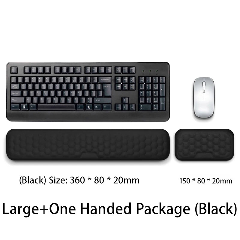 Ergonomische Handgelenkauflage für Tastatur und Maus im Büro, zum Schutz und Entspannen des Handgelenks, Memory Foam-Mauspad für Computer und Notebook