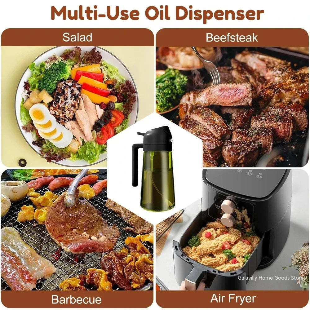 YUNEXA™ Dual-Mode Oil Sprayer 2-in-1 Oil Dispenser for Healthy Cooking & Air Fryer