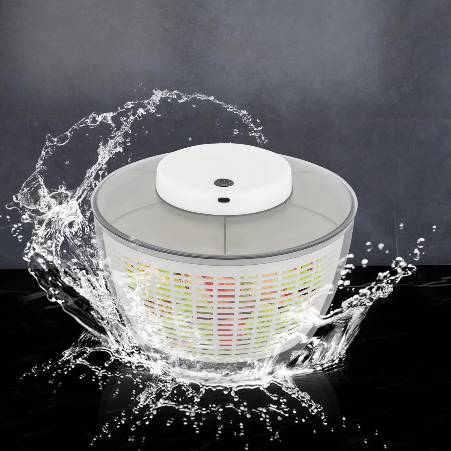 YUNEXA™ Electric Salad Spinner Pro | USB Rechargeable High-Speed Vegetable Dryer – 4.75L