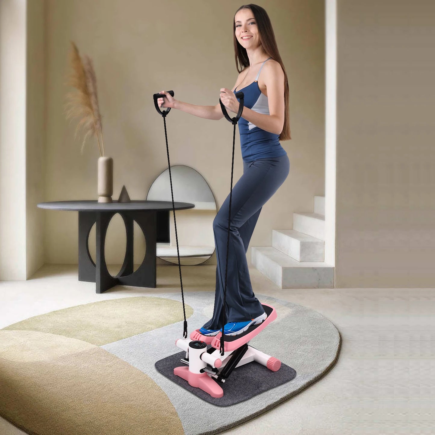 Tragbarer Fitness-Stepper, Fitness-Mini-Stepper für das Home-Office-Workout-Fitnessstudio, Trainings-Stepper