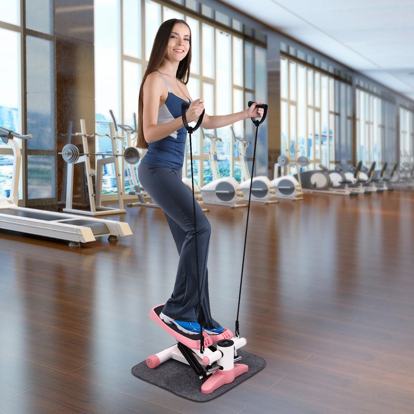 Tragbarer Fitness-Stepper, Fitness-Mini-Stepper für das Home-Office-Workout-Fitnessstudio, Trainings-Stepper