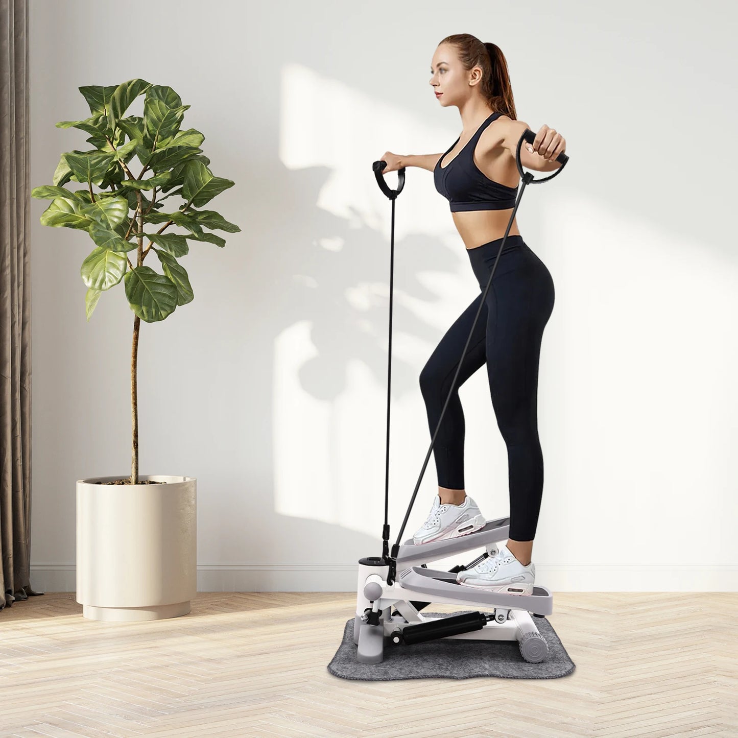 Tragbarer Fitness-Stepper, Fitness-Mini-Stepper für das Home-Office-Workout-Fitnessstudio, Trainings-Stepper