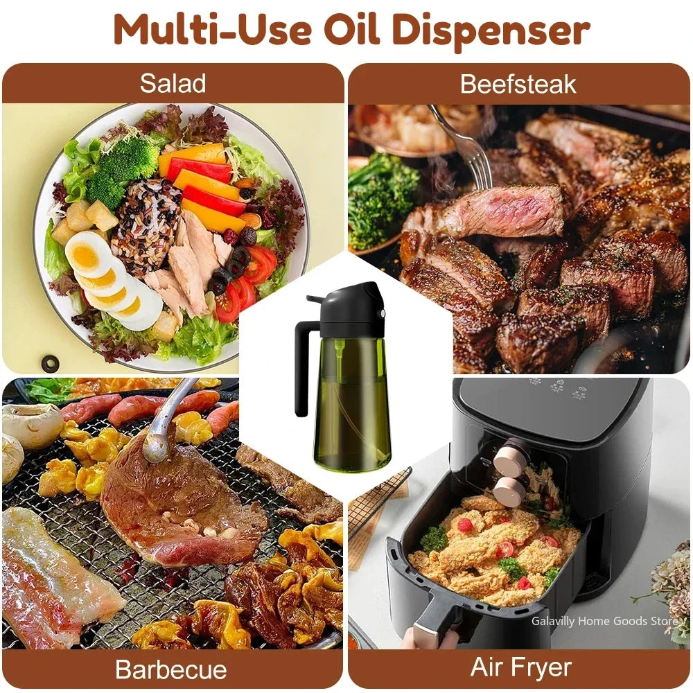YUNEXA™ Dual-Mode Oil Sprayer 2-in-1 Oil Dispenser for Healthy Cooking & Air Fryer