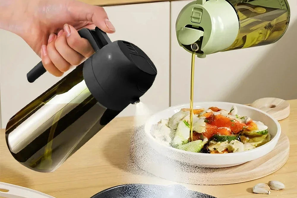 YUNEXA™ Dual-Mode Oil Sprayer – 2-in-1 Dispenser & Fine Mist Bottle for Healthy Cooking, Grilling & Salads