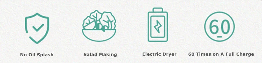 YUNEXA™ Electric Salad Spinner Pro | USB Rechargeable High-Speed Vegetable Dryer – 4.75L