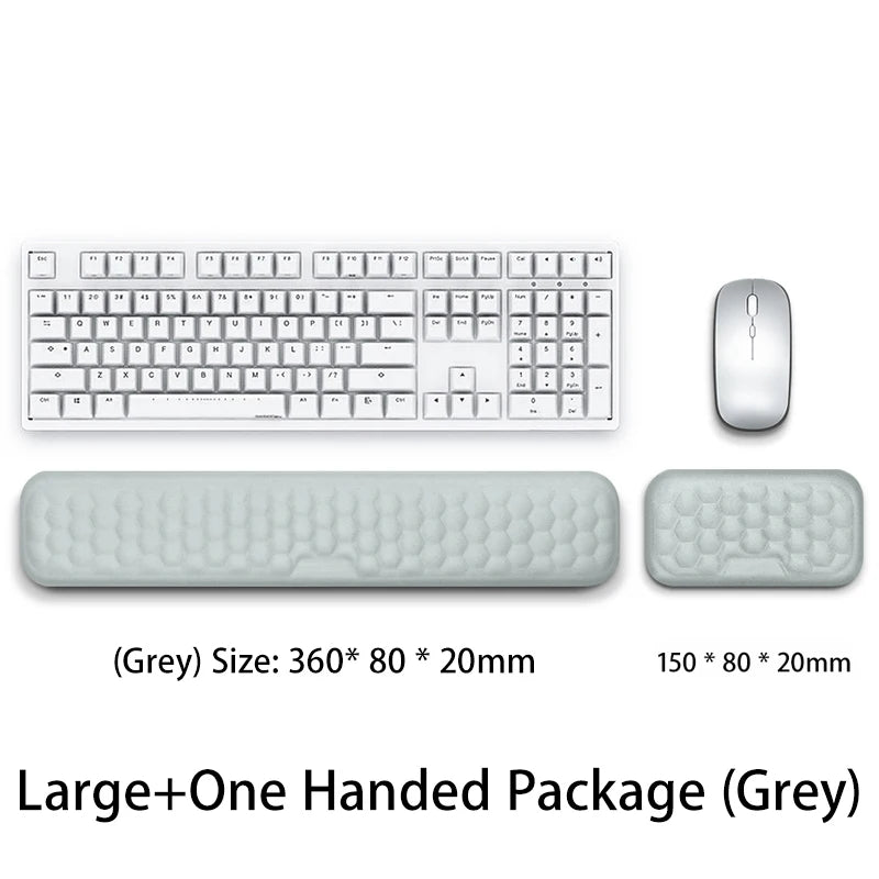 Ergonomische Handgelenkauflage für Tastatur und Maus im Büro, zum Schutz und Entspannen des Handgelenks, Memory Foam-Mauspad für Computer und Notebook