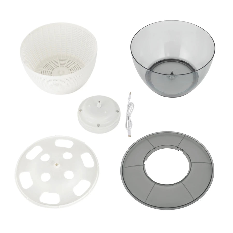 YUNEXA™ Electric Salad Spinner Pro | USB Rechargeable High-Speed Vegetable Dryer – 4.75L