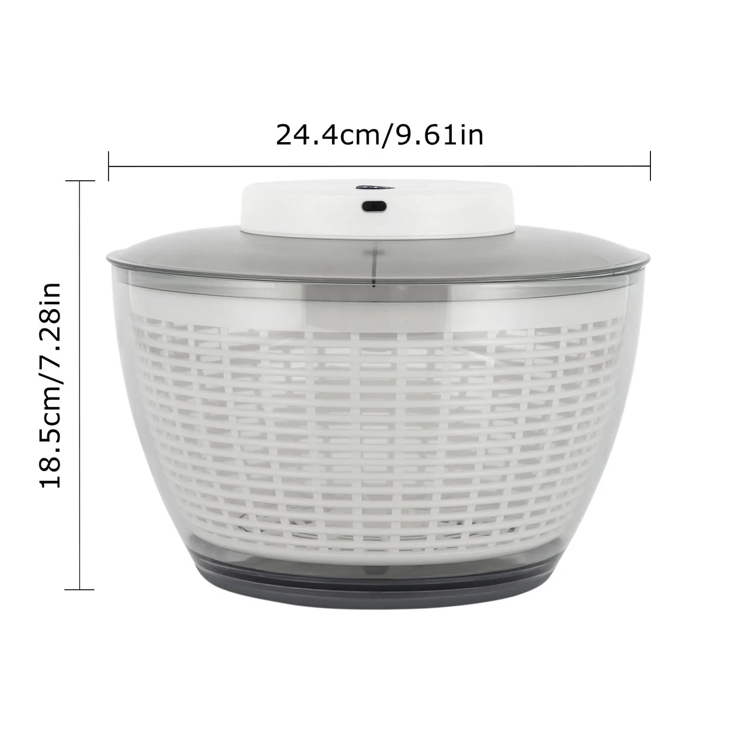 YUNEXA™ Electric Salad Spinner Pro | USB Rechargeable High-Speed Vegetable Dryer – 4.75L