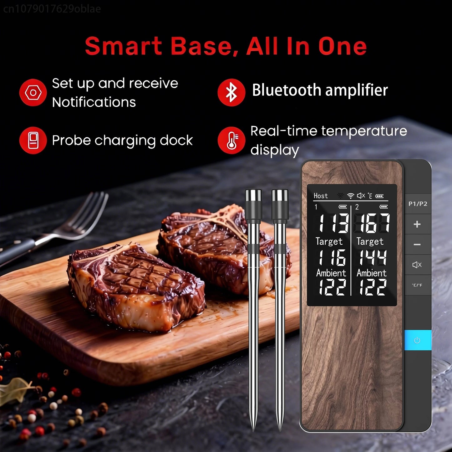 YUNEXA™ Smart Wireless Meat Thermometer Pro | Bluetooth Digital BBQ &amp; Oven