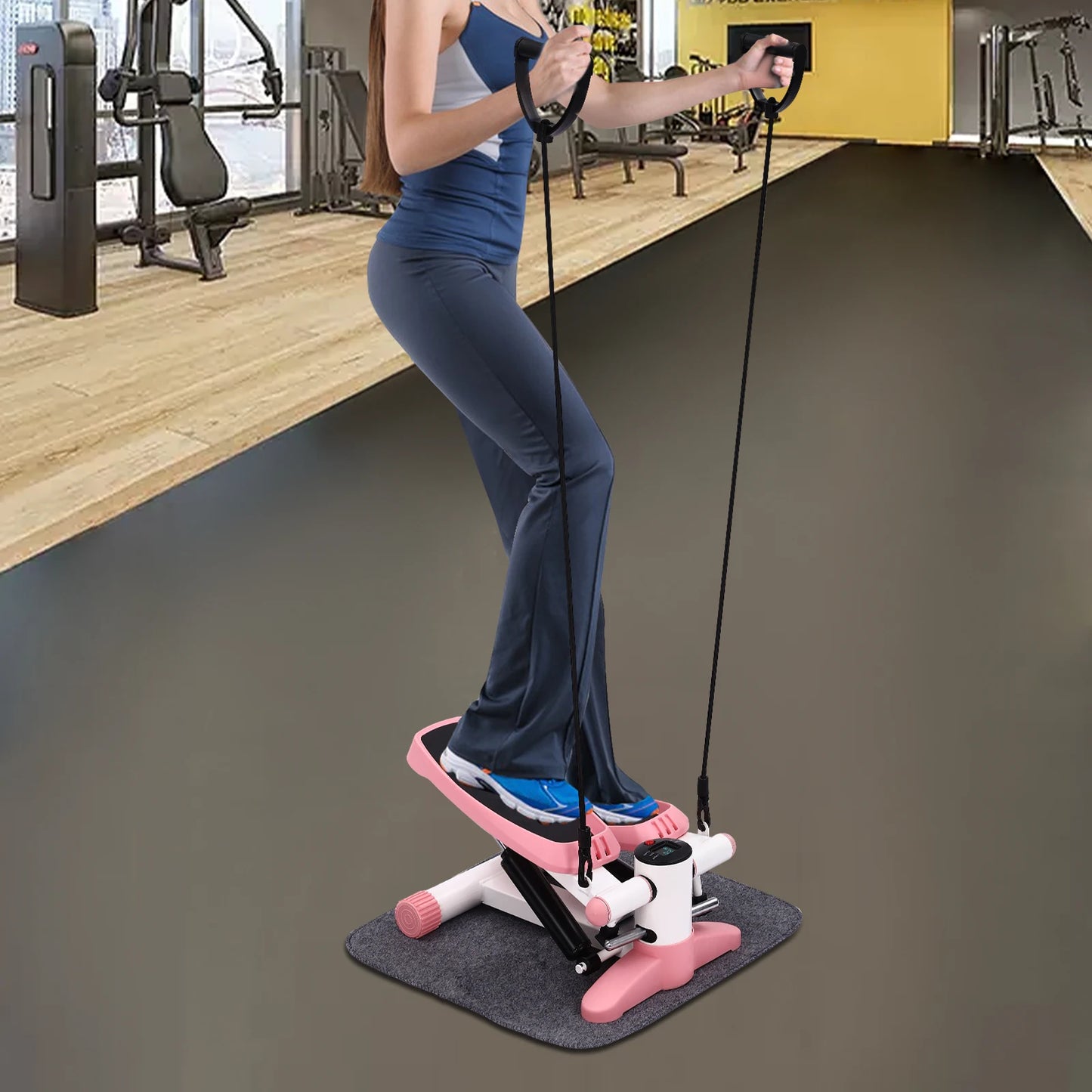 Tragbarer Fitness-Stepper, Fitness-Mini-Stepper für das Home-Office-Workout-Fitnessstudio, Trainings-Stepper