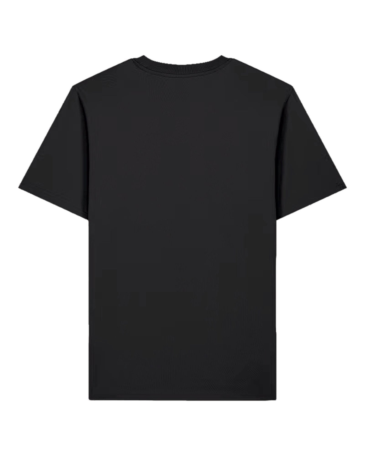 Custom organic cotton t-shirt in Black, back view