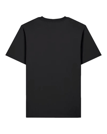 Custom organic cotton t-shirt in Black, back view