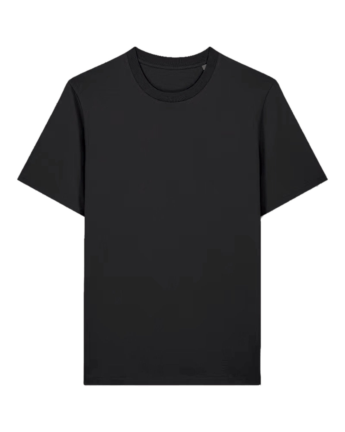 Custom organic cotton t-shirt in Black, front view