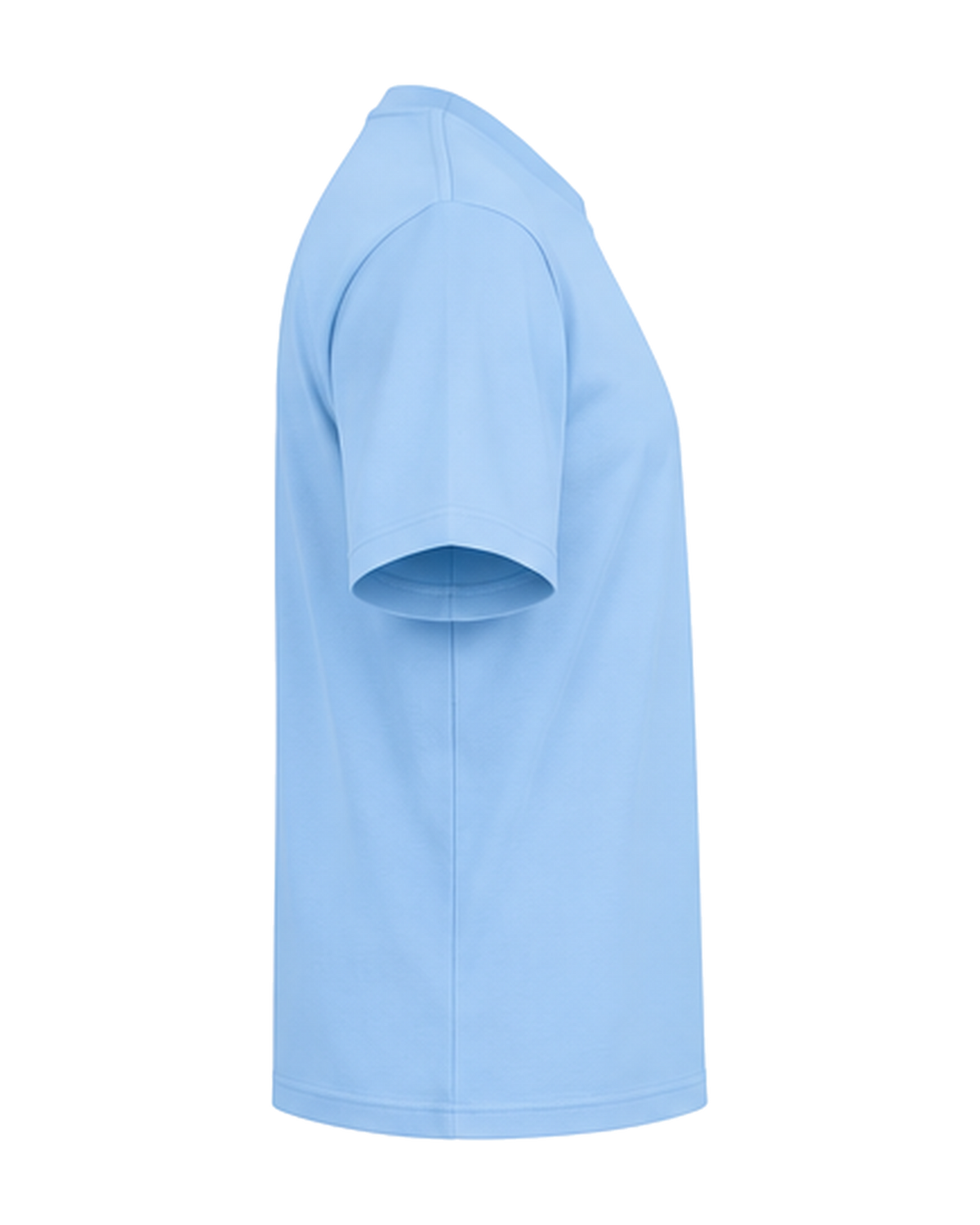 Custom organic cotton t-shirt in Blue Soul, right sleeve print area