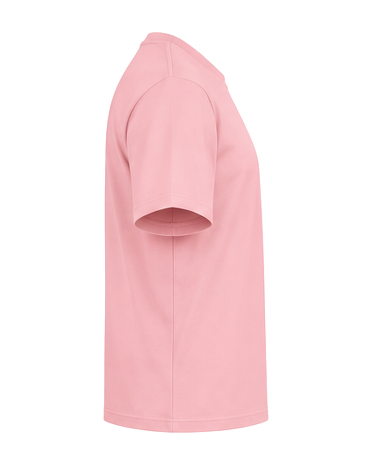Custom organic cotton t-shirt in Cotton Pink, right sleeve print area