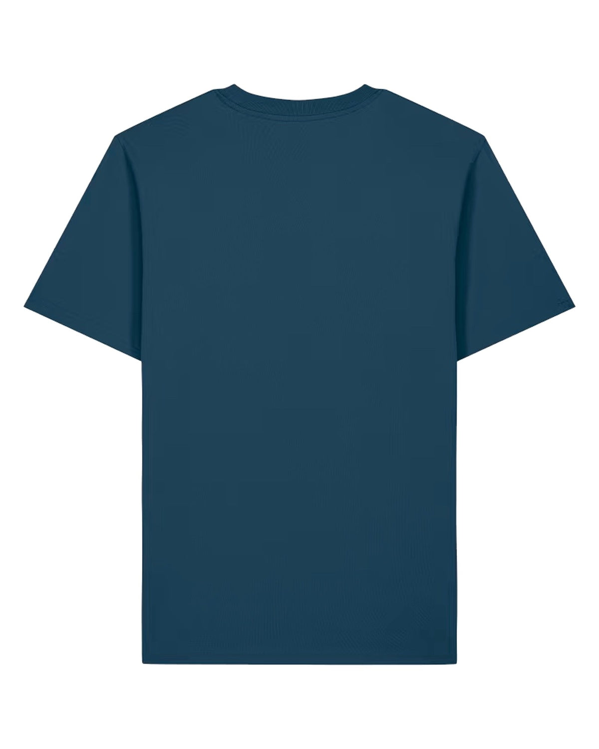 Custom organic cotton t-shirt in Deep Teal, back view