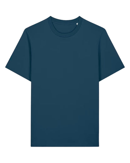 Custom organic cotton t-shirt in Deep Teal, front view