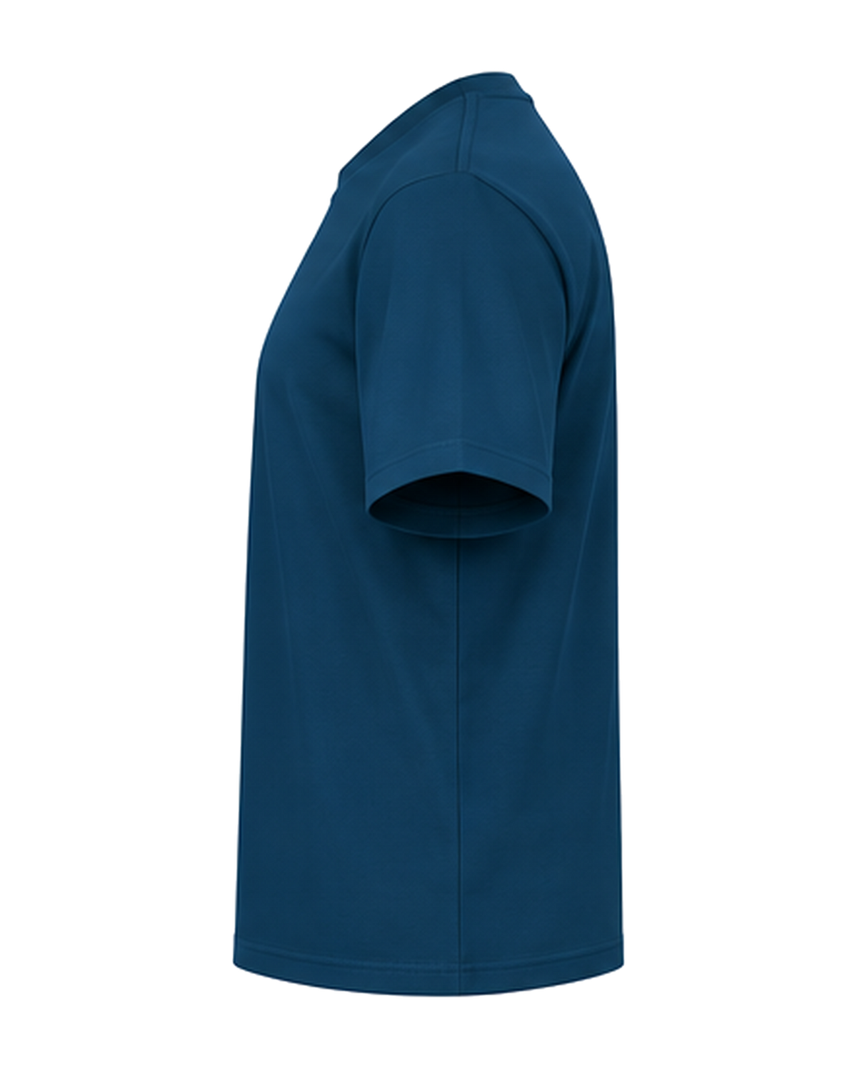 Custom organic cotton t-shirt in Deep Teal, left sleeve print area