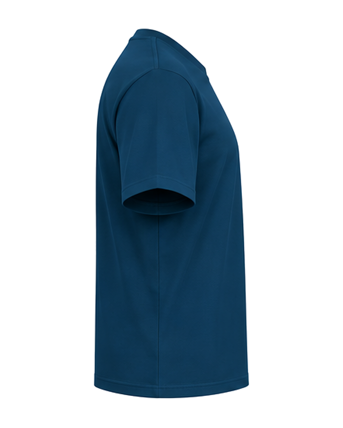 Custom organic cotton t-shirt in Deep Teal, right sleeve print area