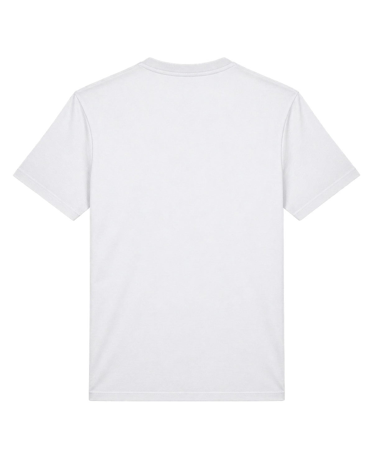 Custom organic cotton t-shirt in White, back view