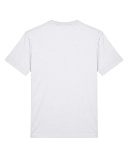 Custom organic cotton t-shirt in White, back view