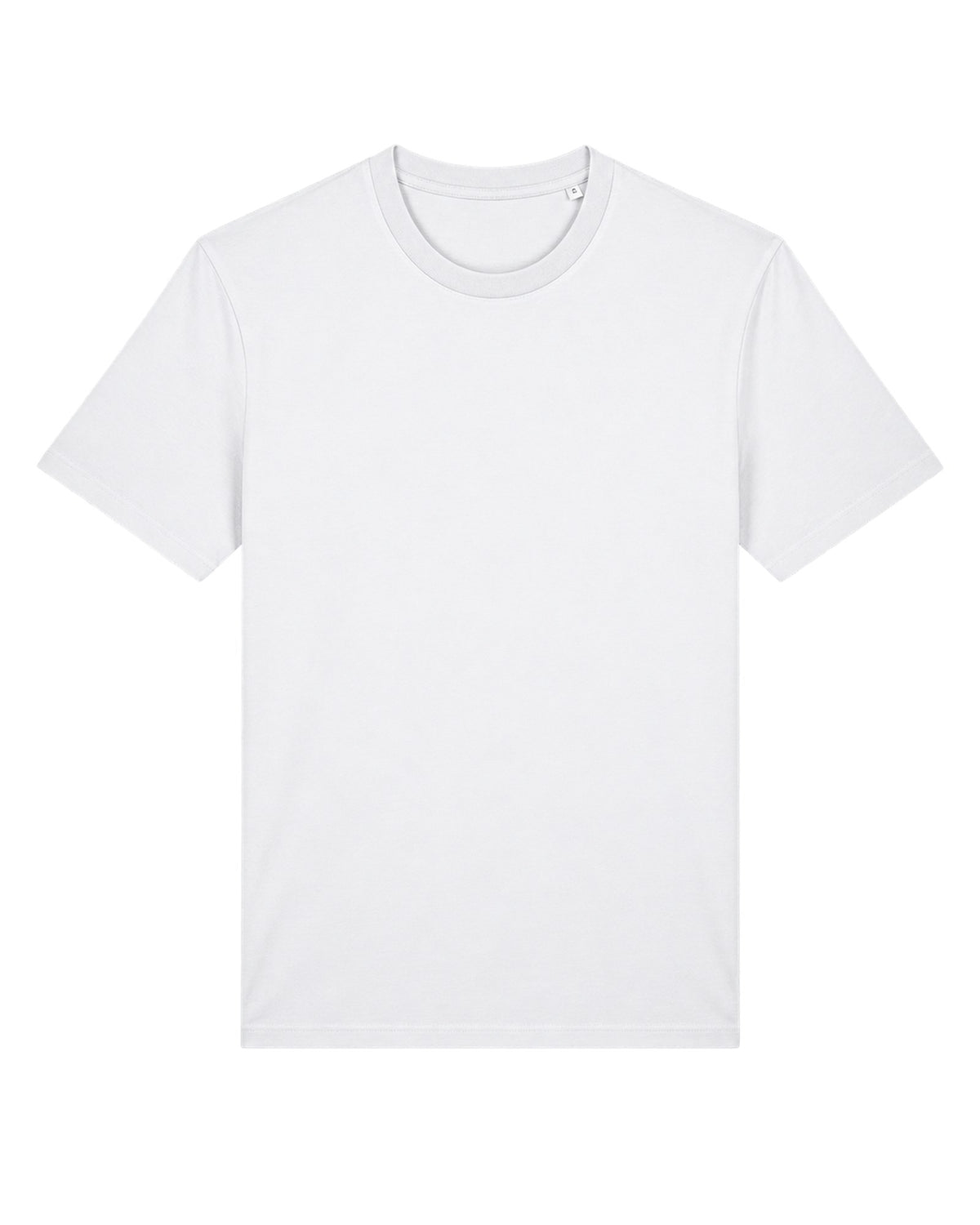 Custom organic cotton t-shirt in White, front view