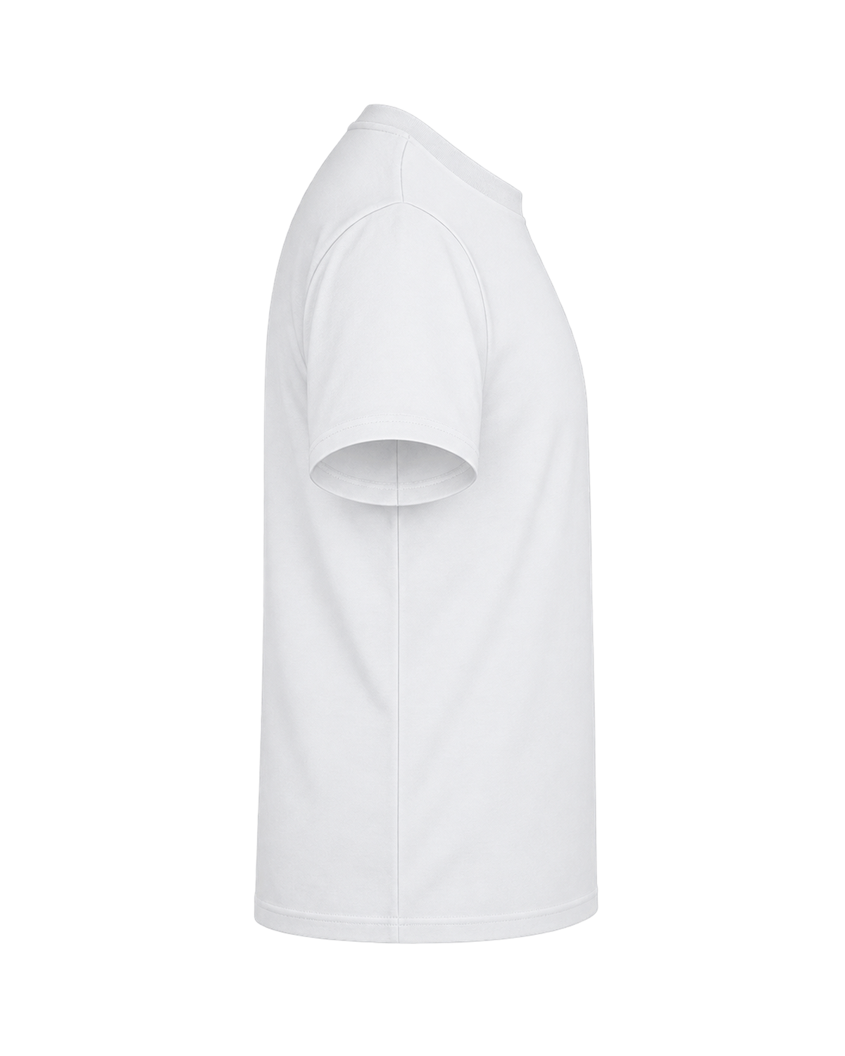 Custom organic cotton t-shirt in White, right sleeve print area